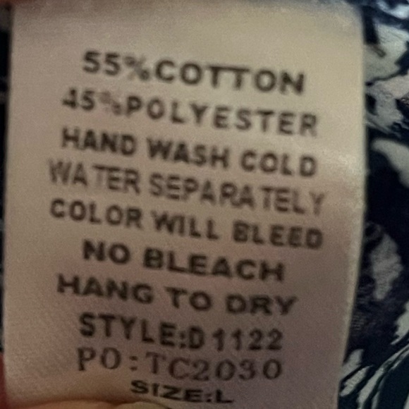 KORI • Navy Blue & White Aztec Design Long Sleeve - Picture 3 of 14